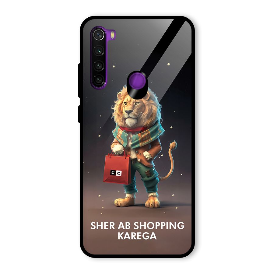 Shopping Sher Glass Back Case for Redmi Note 8
