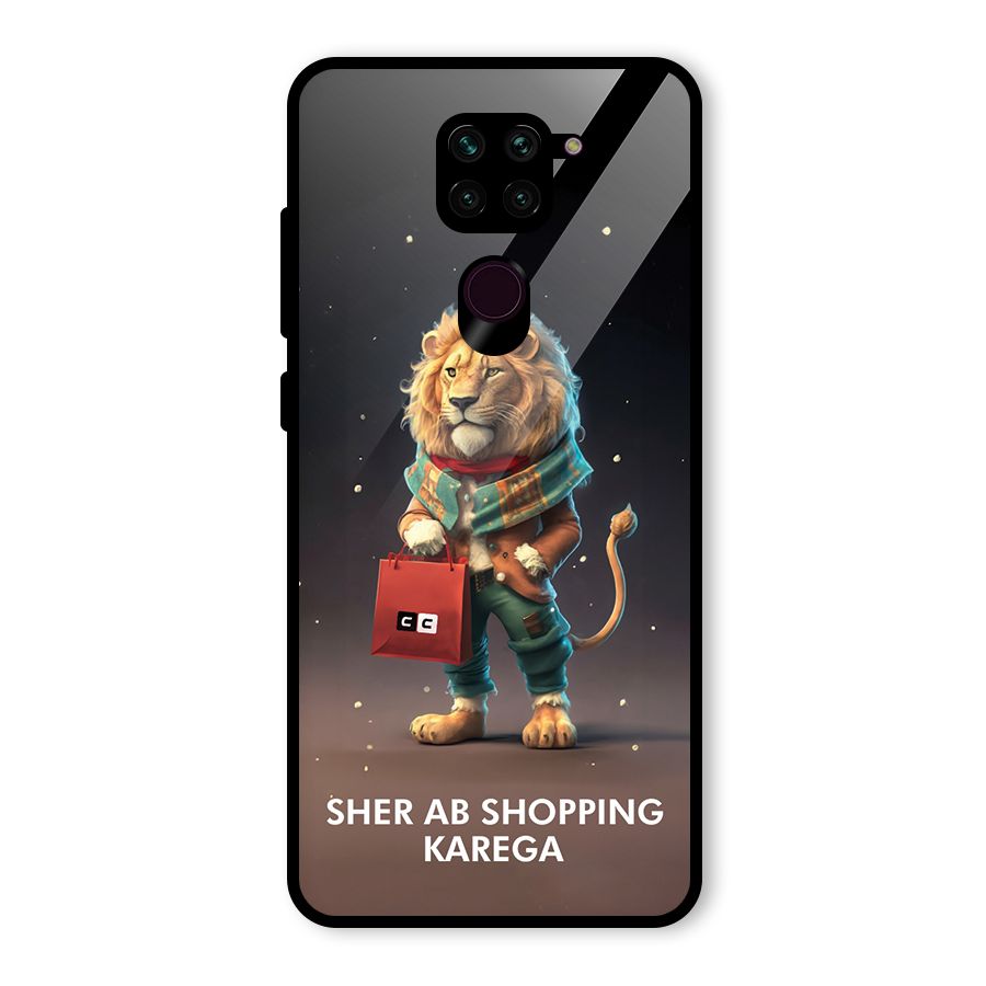 Shopping Sher Glass Back Case for Redmi Note 9