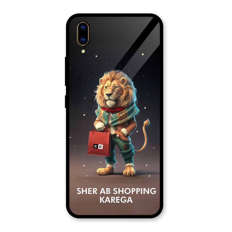 Shopping Sher Glass Back Case for Vivo V11 Pro