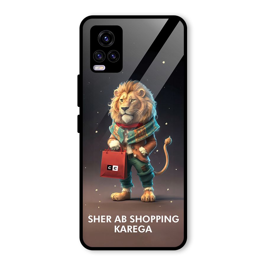 Shopping Sher Glass Back Case for Vivo V20