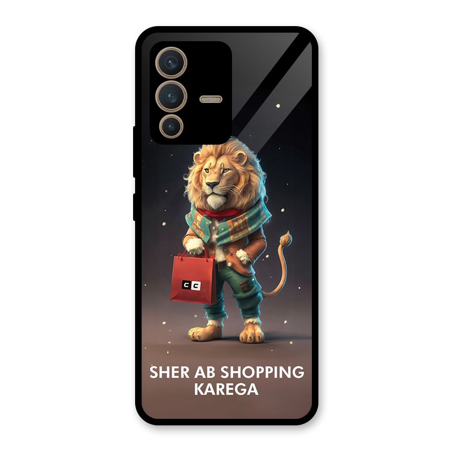 Shopping Sher Glass Back Case for Vivo V23 5G