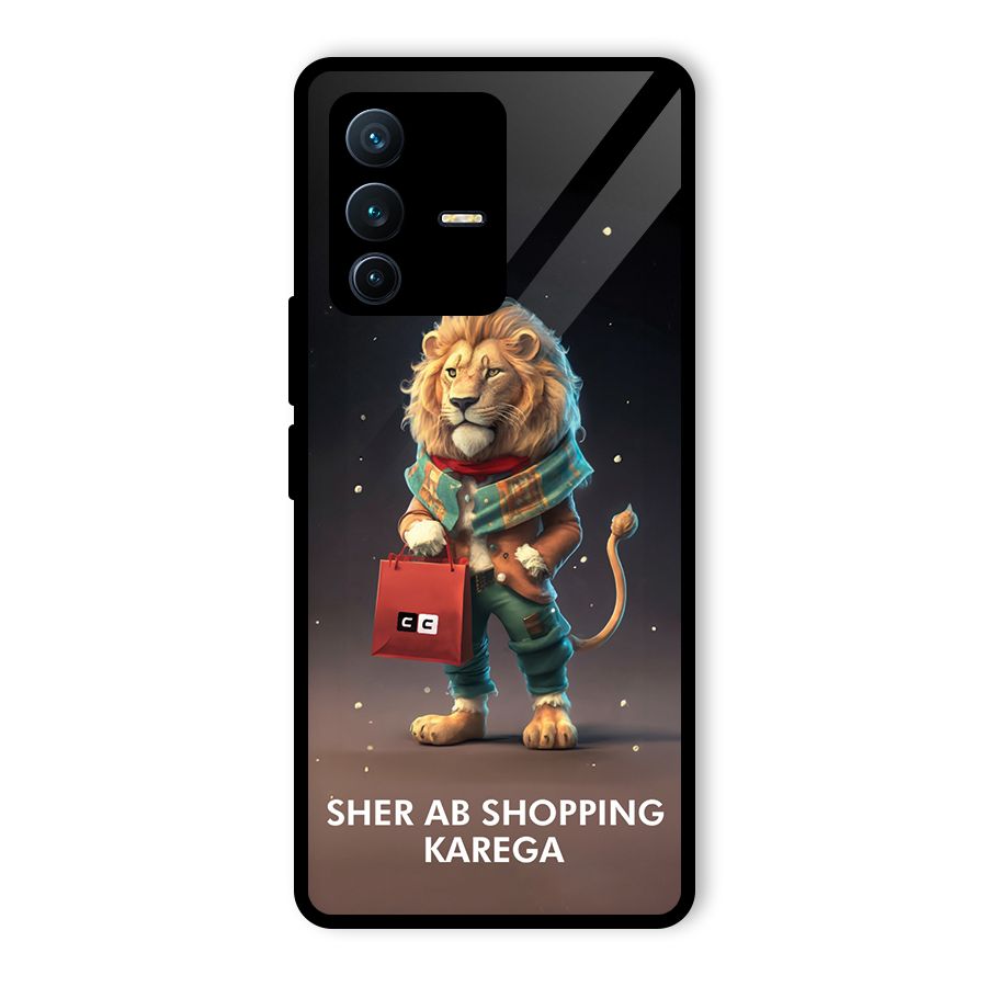Shopping Sher Glass Back Case for Vivo V23 Pro