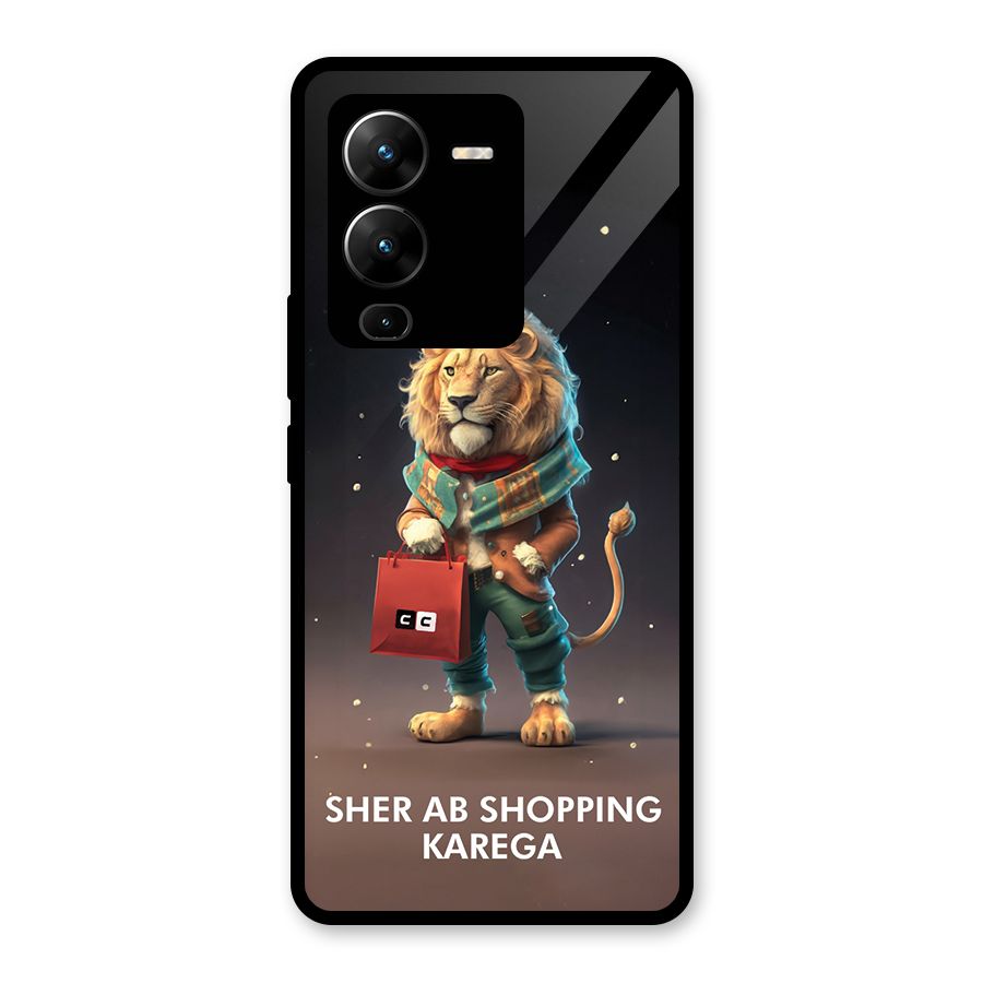 Shopping Sher Glass Back Case for Vivo V25 Pro