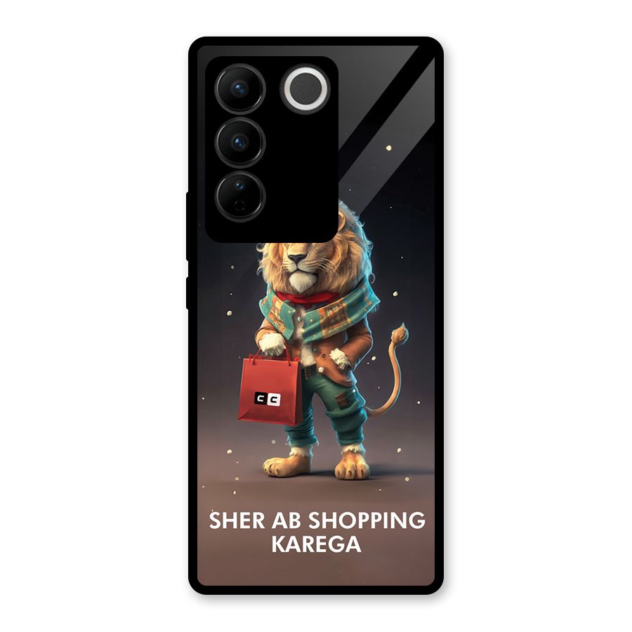 Shopping Sher Glass Back Case for Vivo V27 Pro