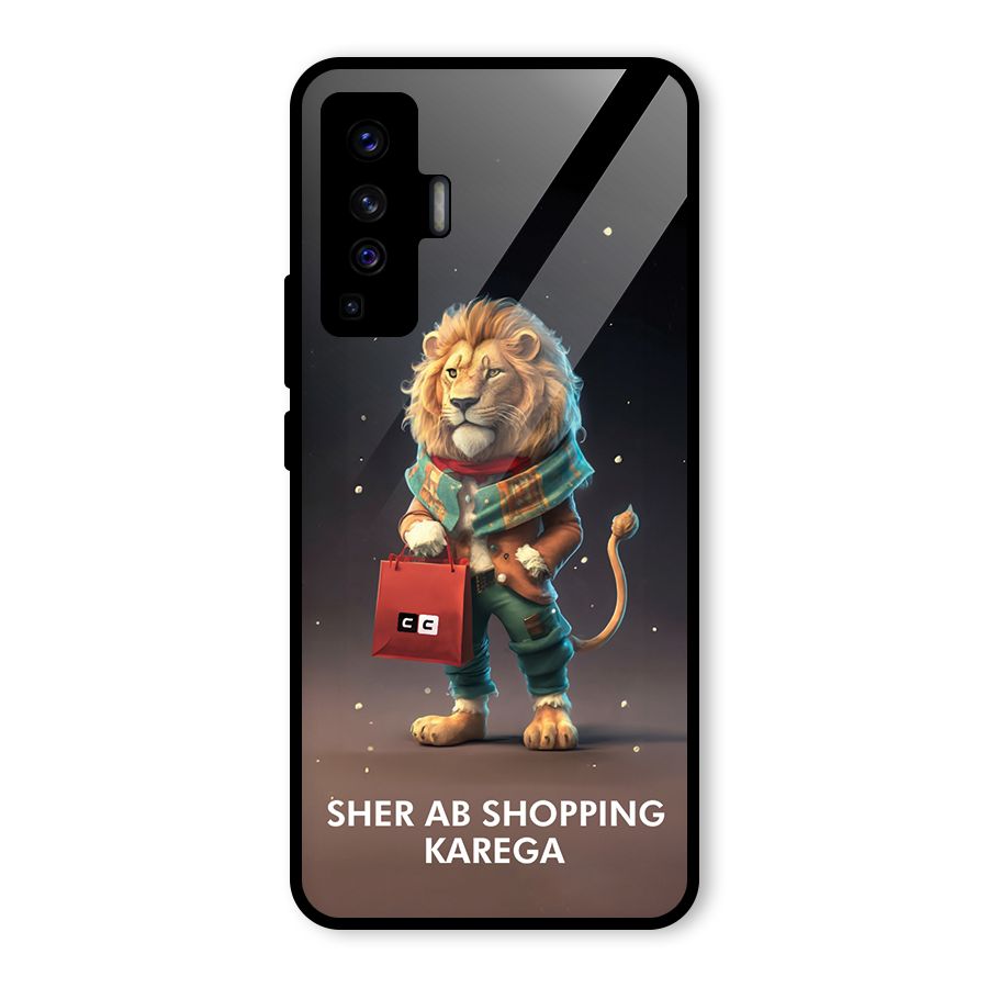 Shopping Sher Glass Back Case for Vivo X50