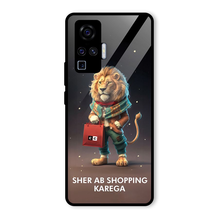 Shopping Sher Glass Back Case for Vivo X50 Pro