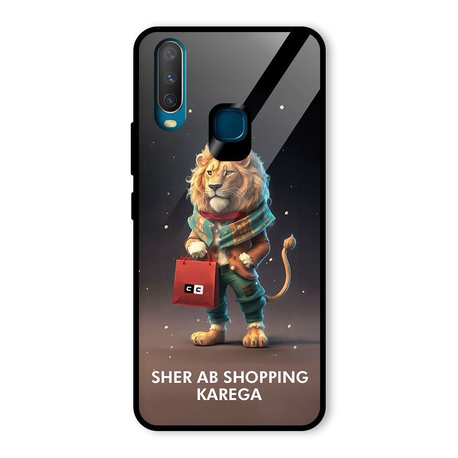 Shopping Sher Glass Back Case for Vivo Y15