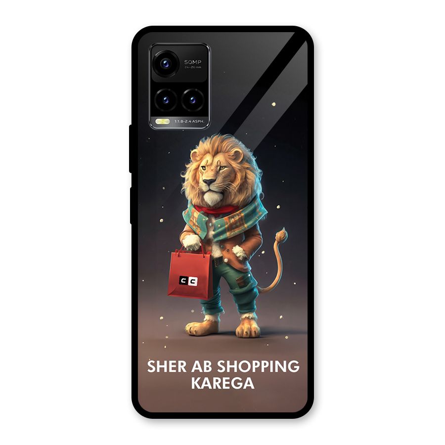 Shopping Sher Glass Back Case for Vivo Y21T