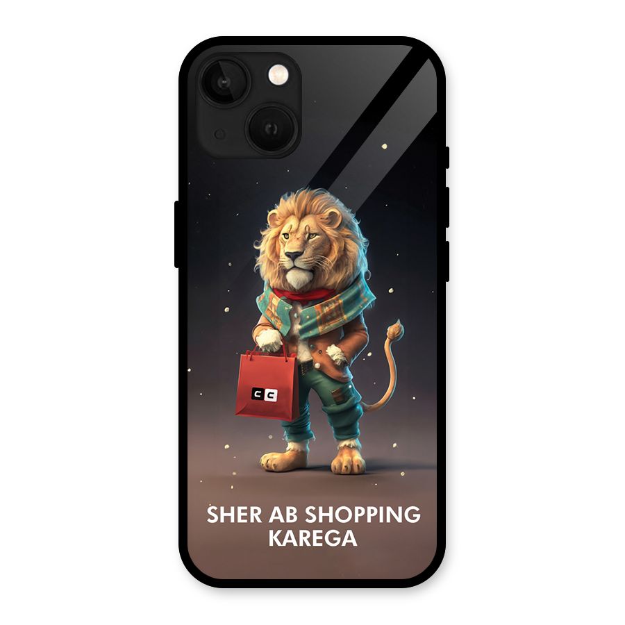 Shopping Sher Glass Back Case for iPhone 13