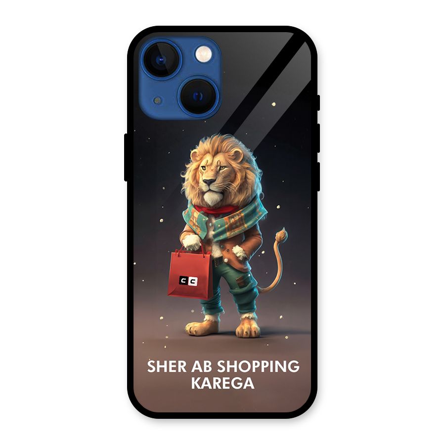 Shopping Sher Glass Back Case for iPhone 13 Mini