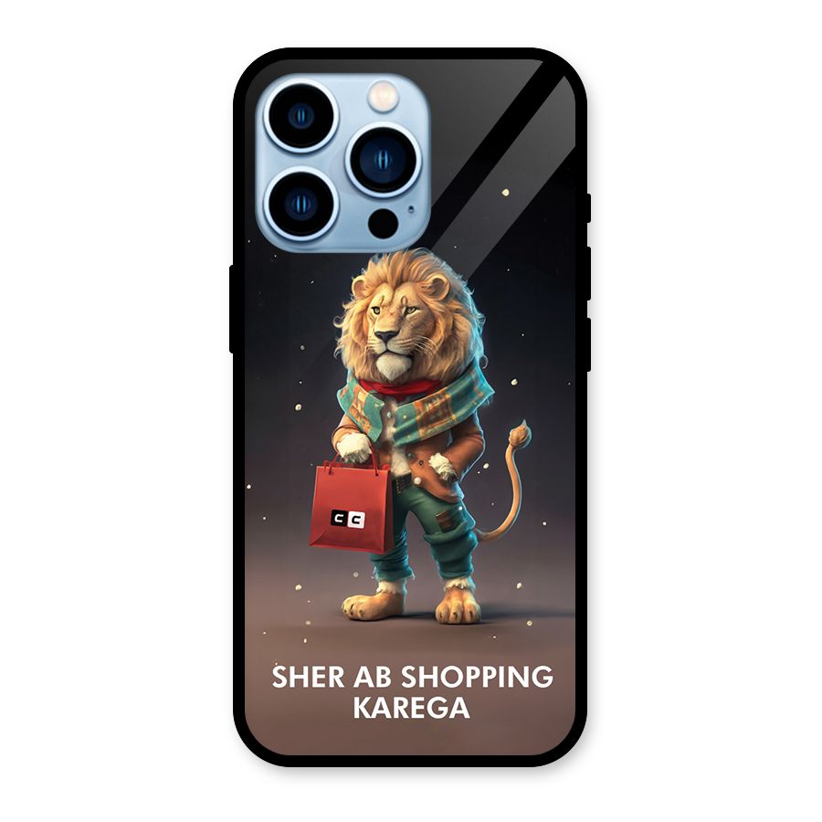 Shopping Sher Glass Back Case for iPhone 13 Pro