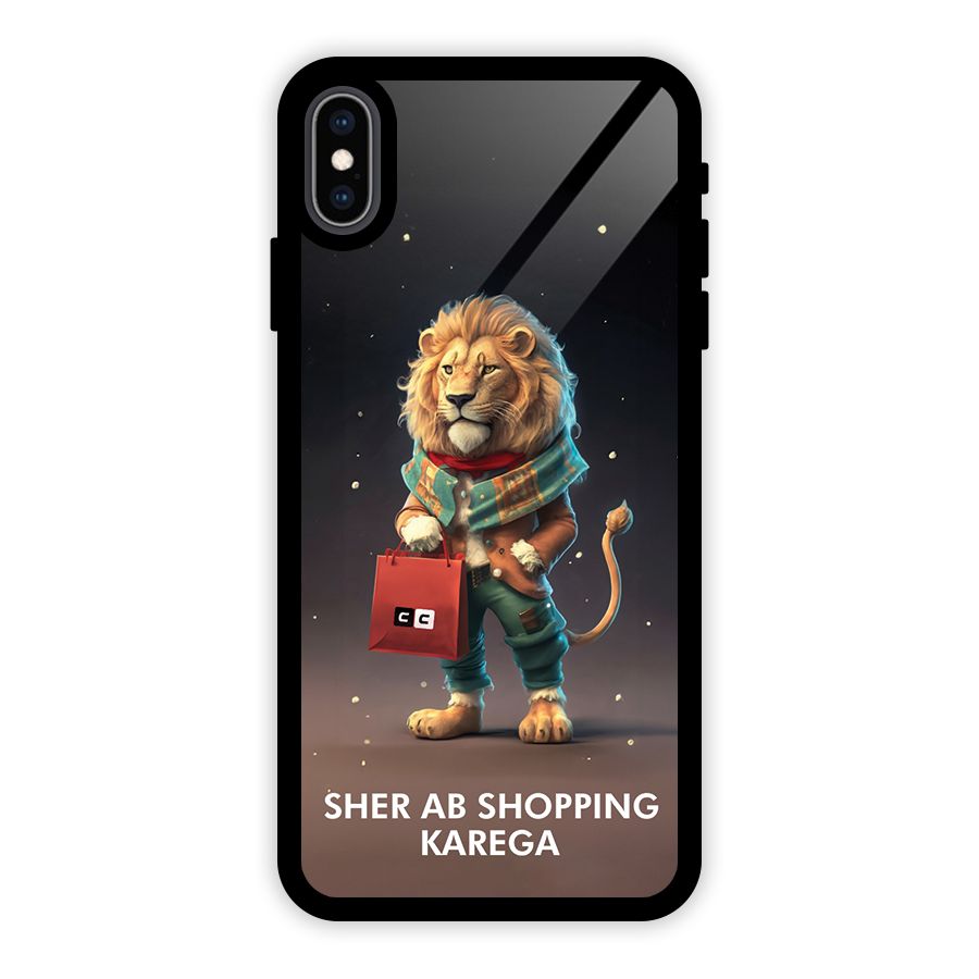 Shopping Sher Glass Back Case for iPhone XS Max
