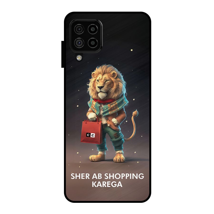 Shopping Sher Metal Back Case for Galaxy A22 4G