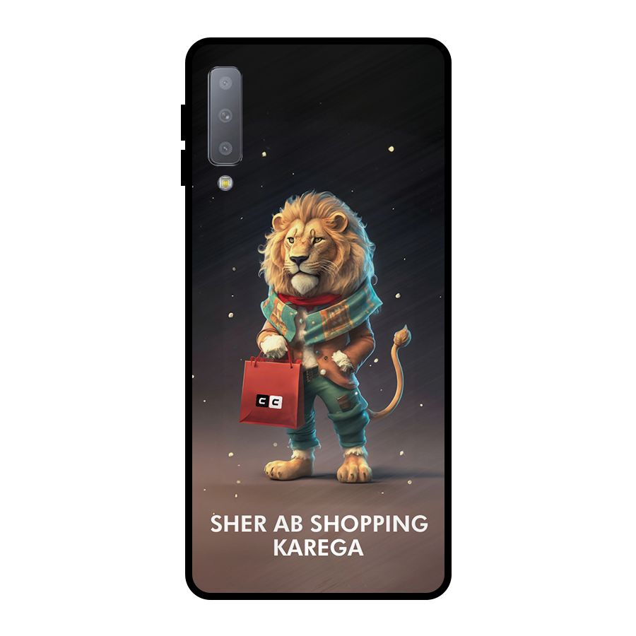 Shopping Sher Metal Back Case for Galaxy A7 (2018)