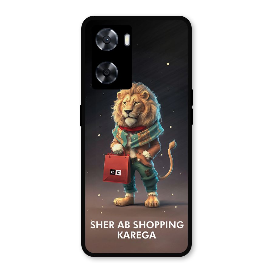 Shopping Sher Metal Back Case for Oppo A57 2022