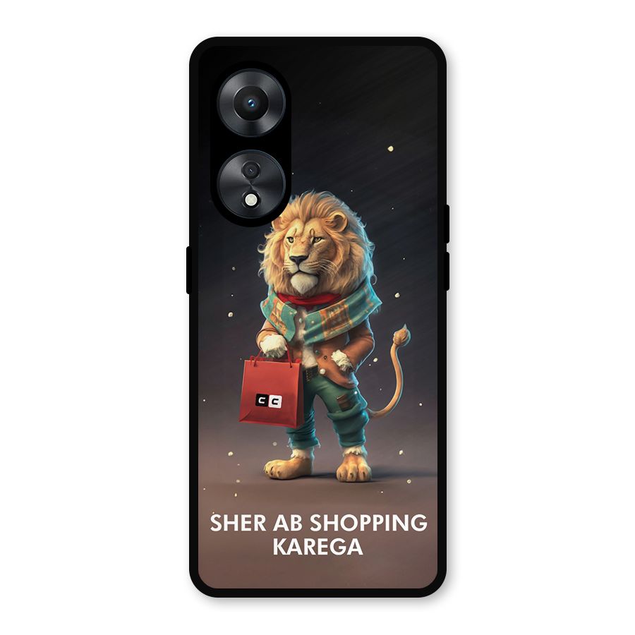Shopping Sher Metal Back Case for Oppo A78