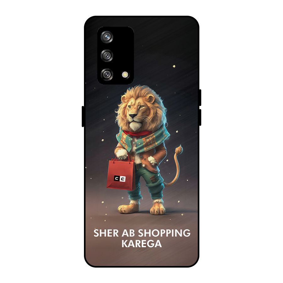 Shopping Sher Metal Back Case for Oppo F19