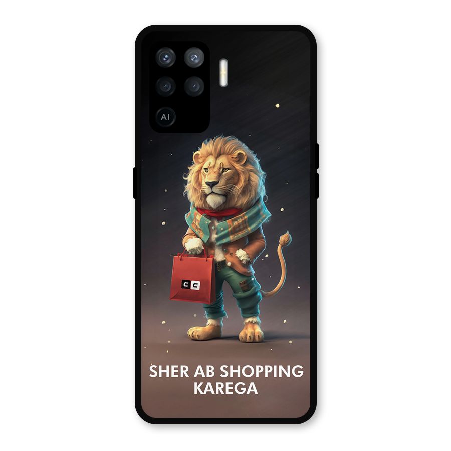 Shopping Sher Metal Back Case for Oppo F19 Pro