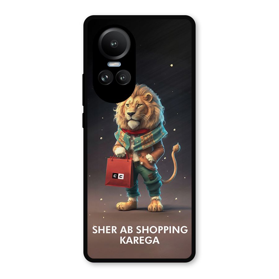 Shopping Sher Metal Back Case for Oppo Reno10 Pro