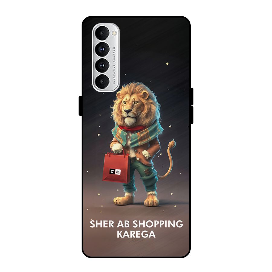 Shopping Sher Metal Back Case for Oppo Reno4 Pro