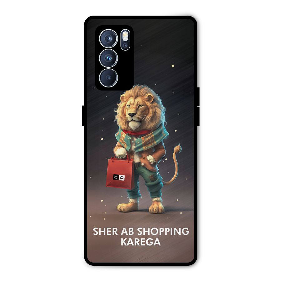 Shopping Sher Metal Back Case for Oppo Reno6 Pro 5G
