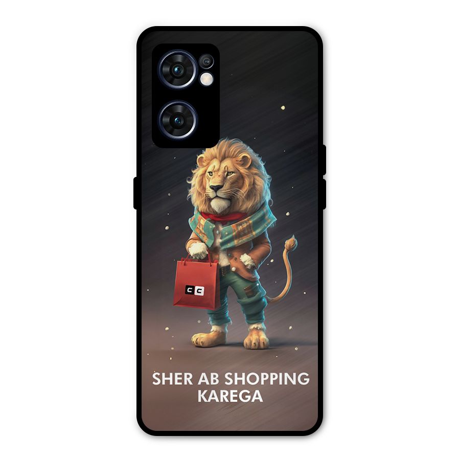 Shopping Sher Metal Back Case for Oppo Reno7 5G
