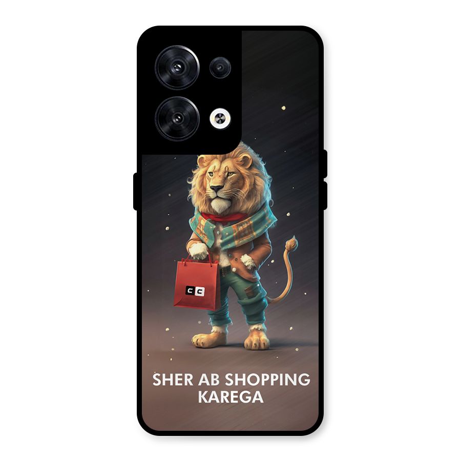 Shopping Sher Metal Back Case for Oppo Reno8 5G