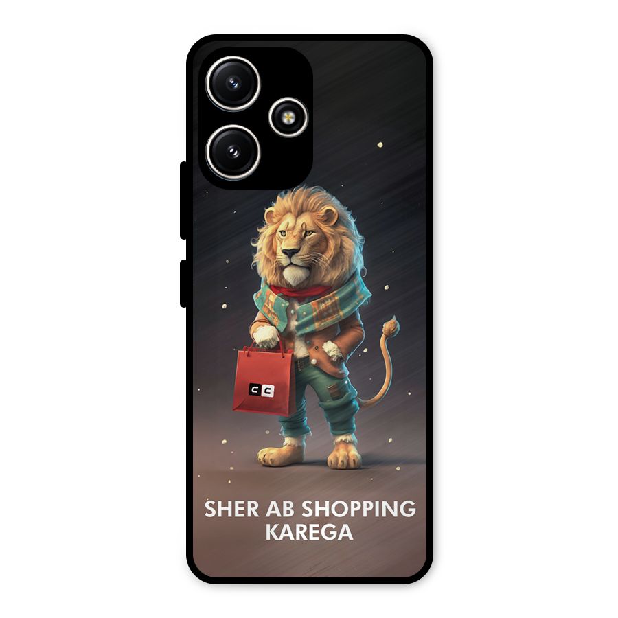 Shopping Sher Metal Back Case for Poco M6 Pro