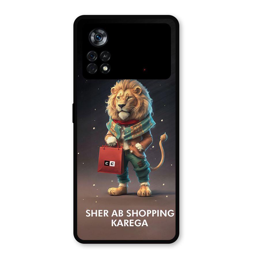 Shopping Sher Metal Back Case for Poco X4 Pro 5G