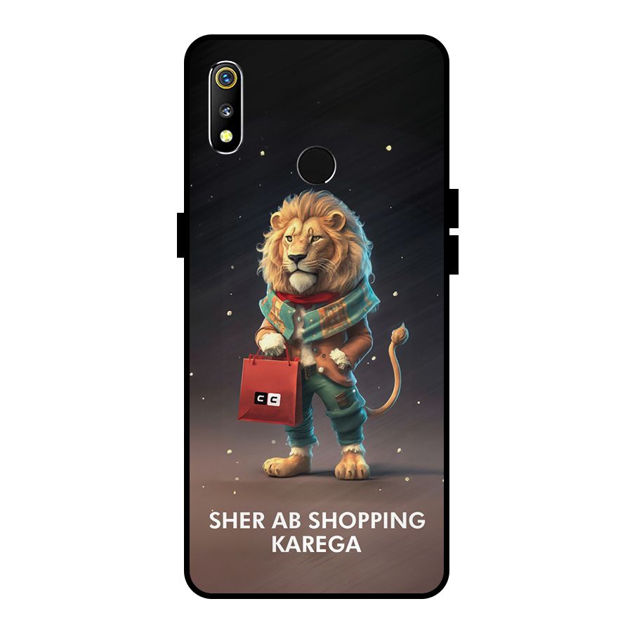 Shopping Sher Metal Back Case for Realme 3