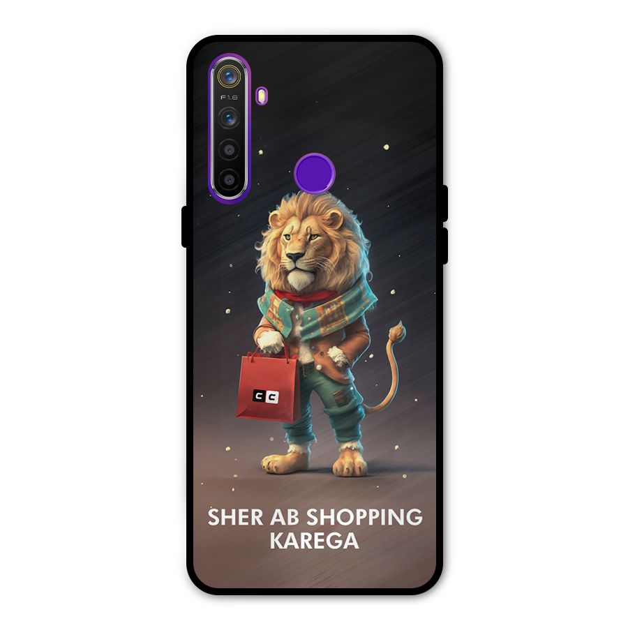 Shopping Sher Metal Back Case for Realme 5i