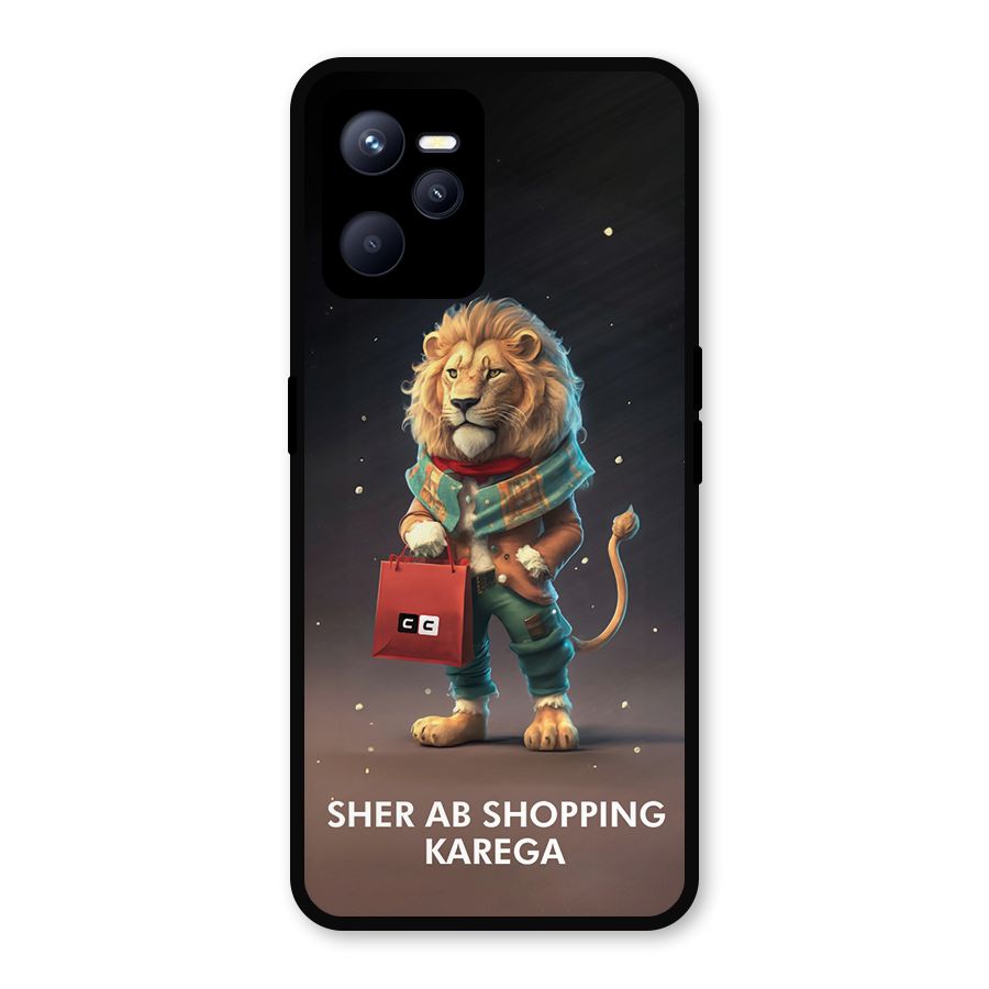 Shopping Sher Metal Back Case for Realme C35