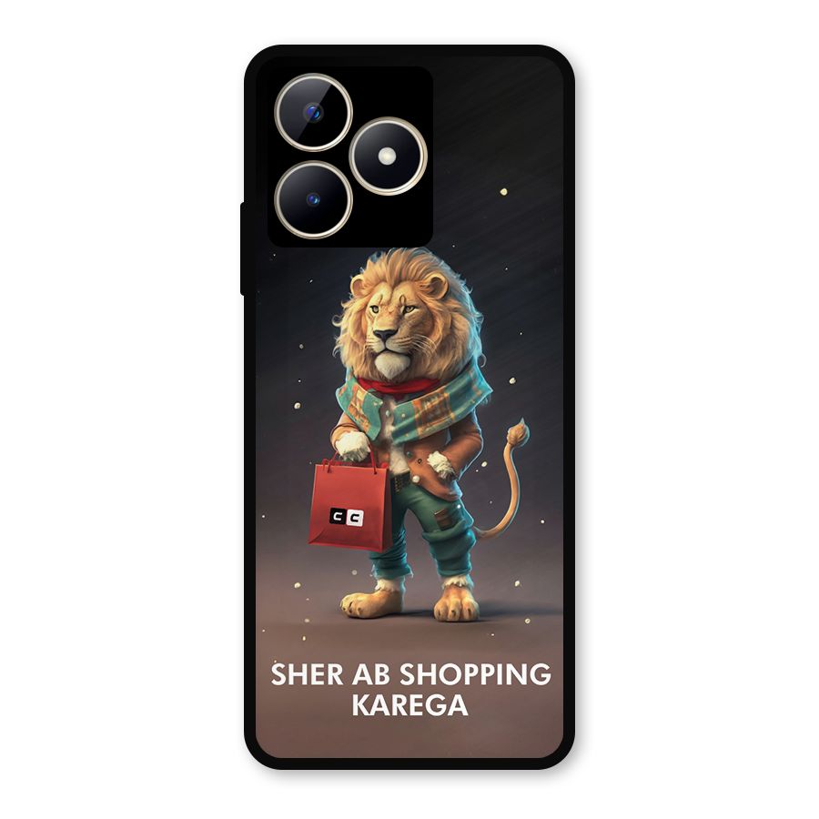 Shopping Sher Metal Back Case for Realme C53