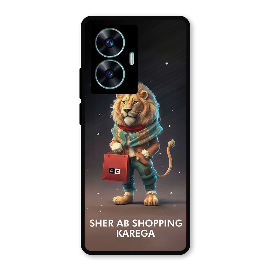 Shopping Sher Metal Back Case for Realme Narzo N55
