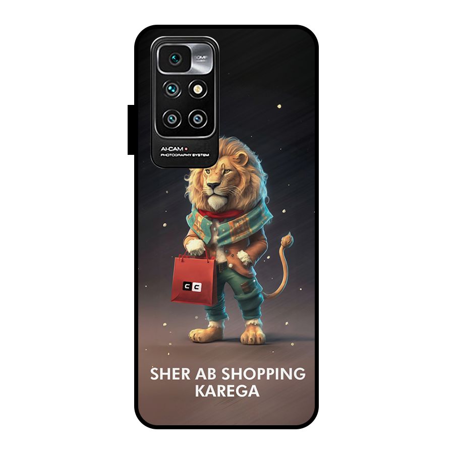 Shopping Sher Metal Back Case for Redmi 10 Prime