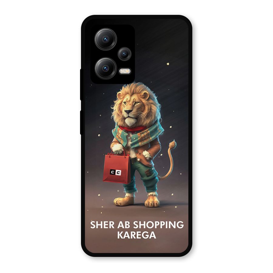 Shopping Sher Metal Back Case for Redmi Note 12 5G