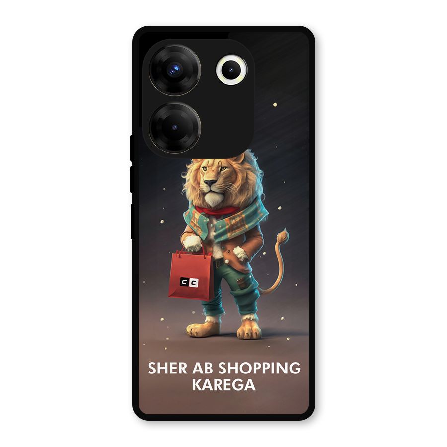 Shopping Sher Metal Back Case for Tecno Camon 20