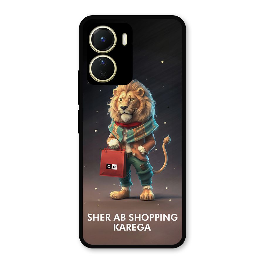 Shopping Sher Metal Back Case for Vivo T2x