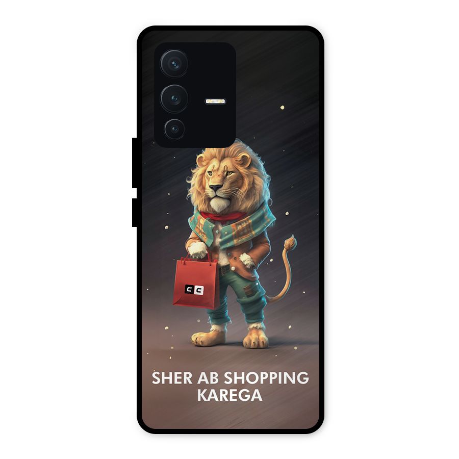 Shopping Sher Metal Back Case for Vivo V23 5G
