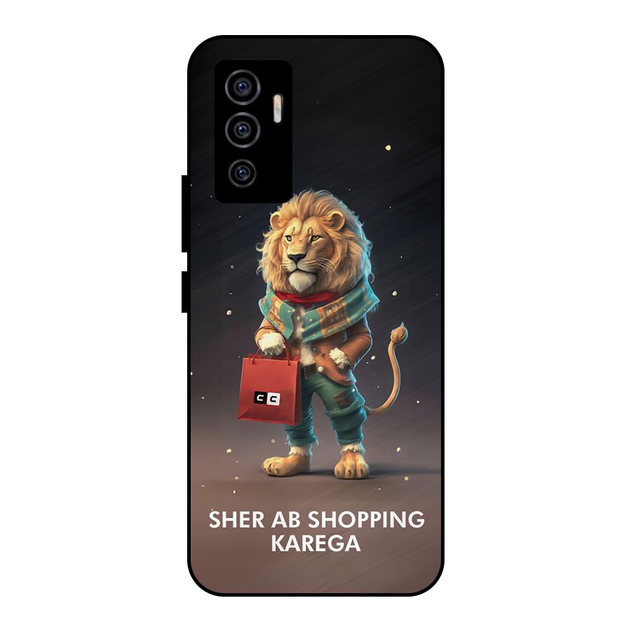 Shopping Sher Metal Back Case for Vivo V23e