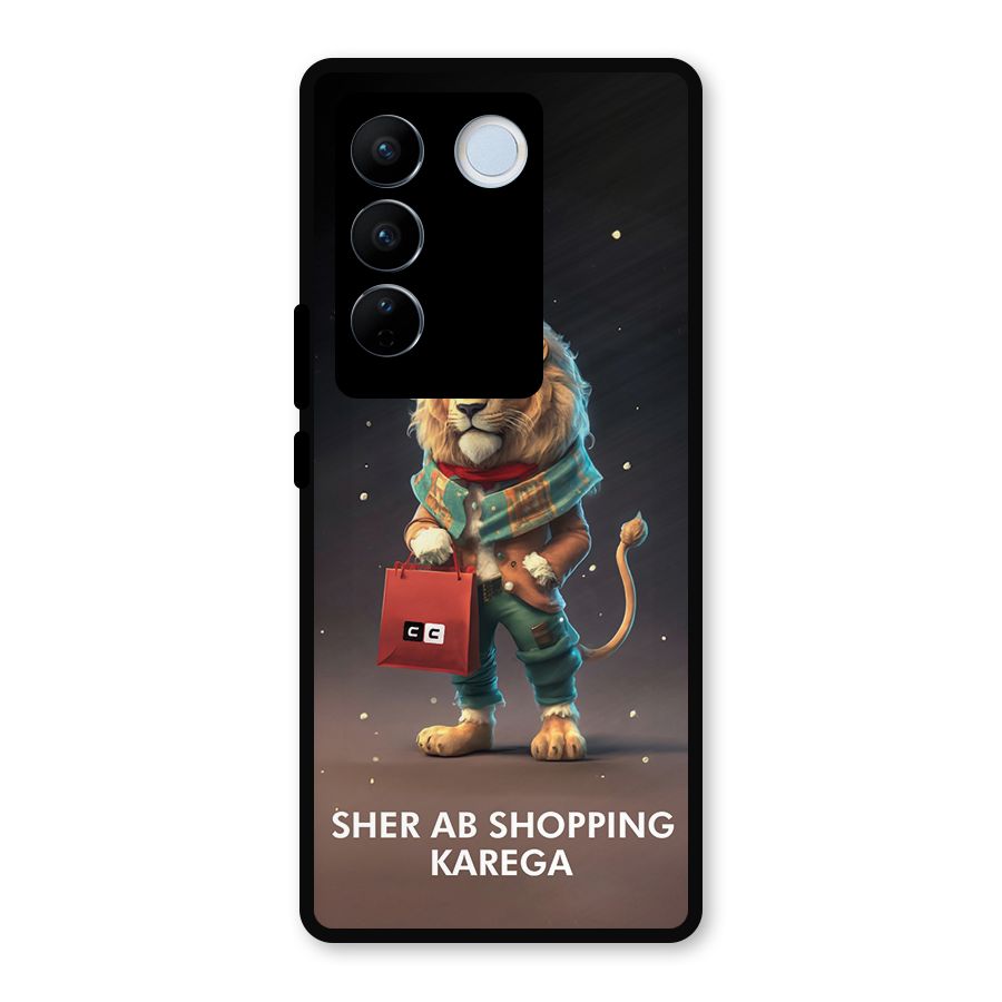 Shopping Sher Metal Back Case for Vivo V27