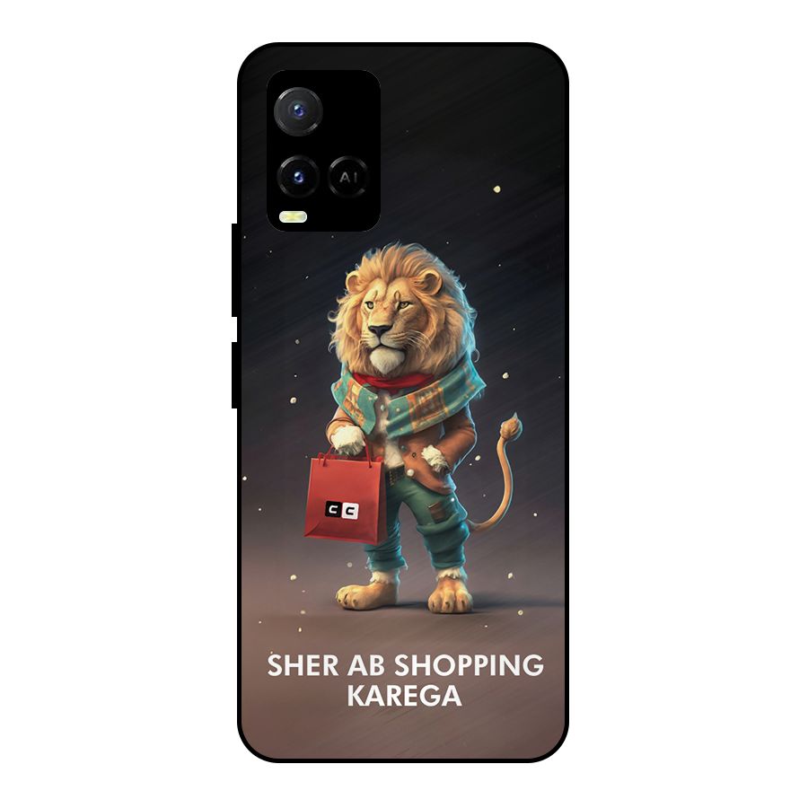 Shopping Sher Metal Back Case for Vivo Y21