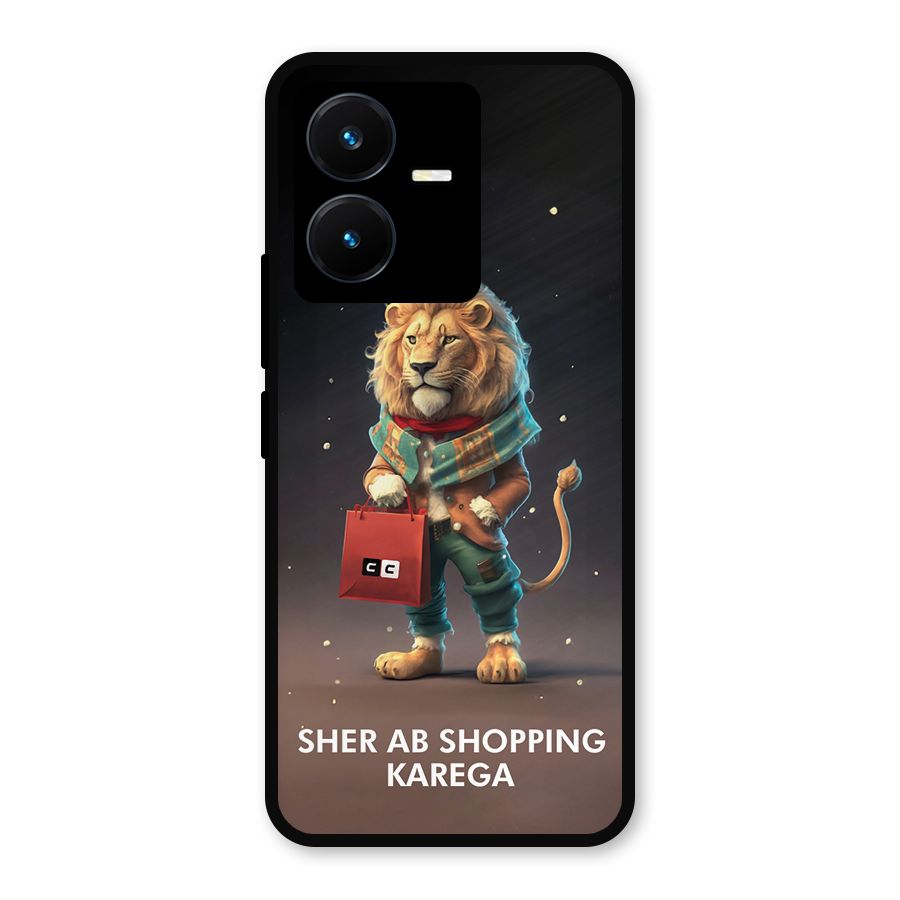 Shopping Sher Metal Back Case for Vivo Y22