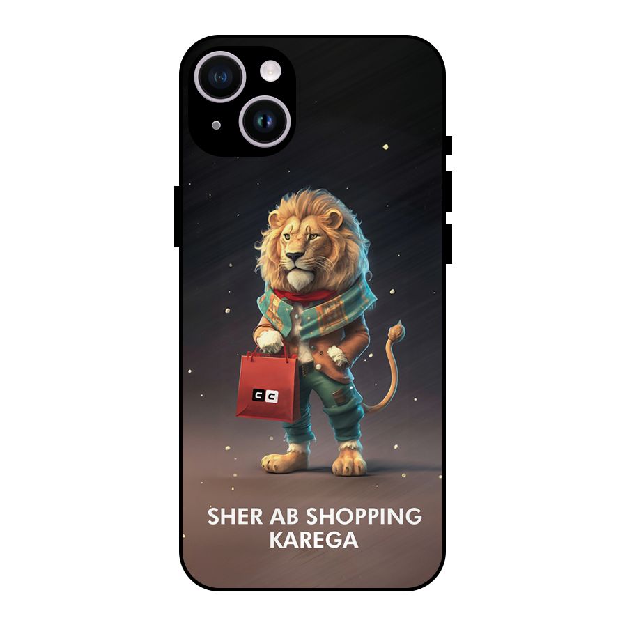 Shopping Sher Metal Back Case for iPhone 14 Plus