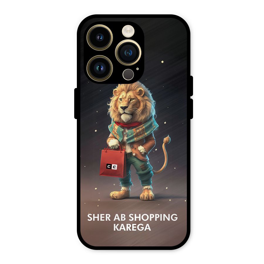 Shopping Sher Metal Back Case for iPhone 14 Pro