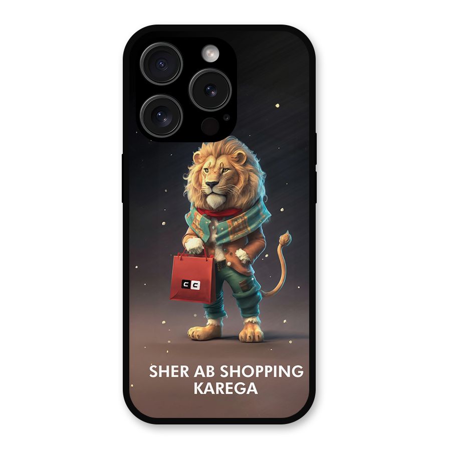 Shopping Sher Metal Back Case for iPhone 15 Pro