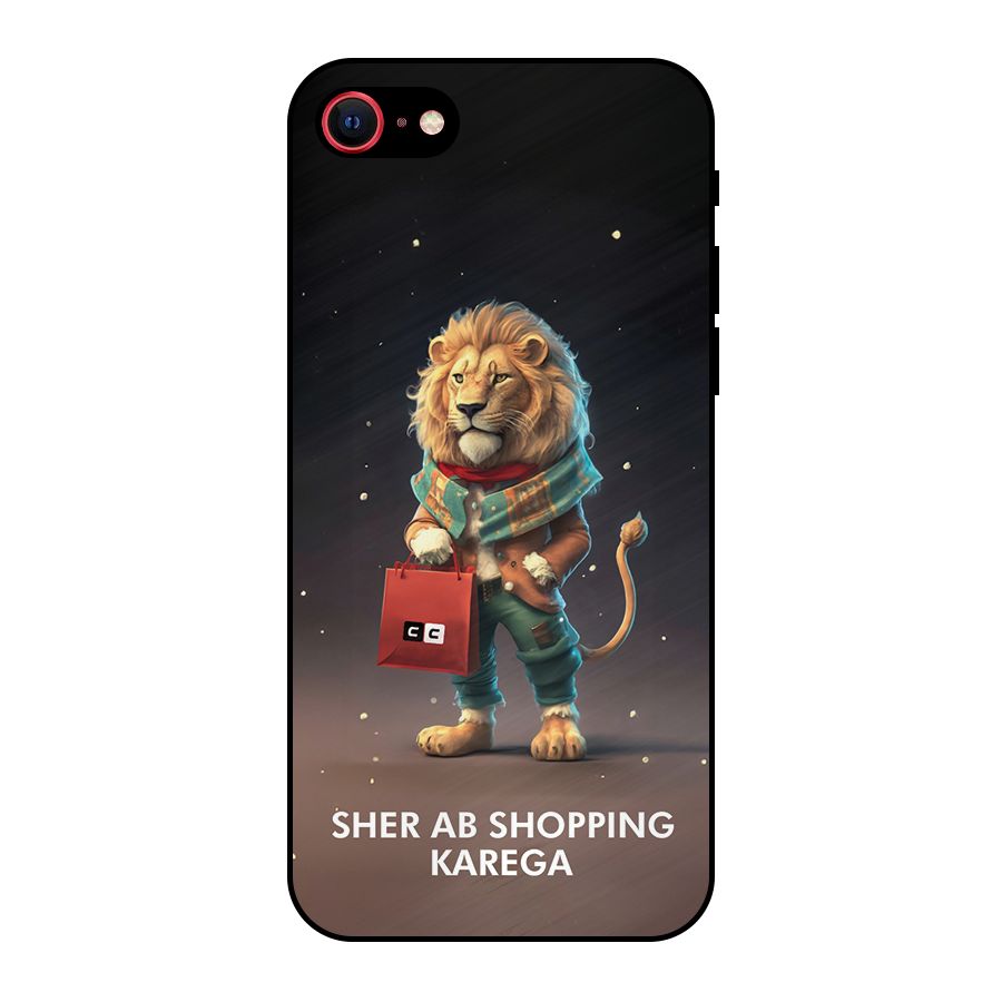 Shopping Sher Metal Back Case for iPhone SE 2022