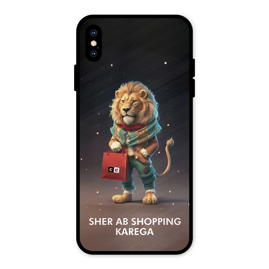 Shopping Sher Metal Back Case for iPhone XS Max