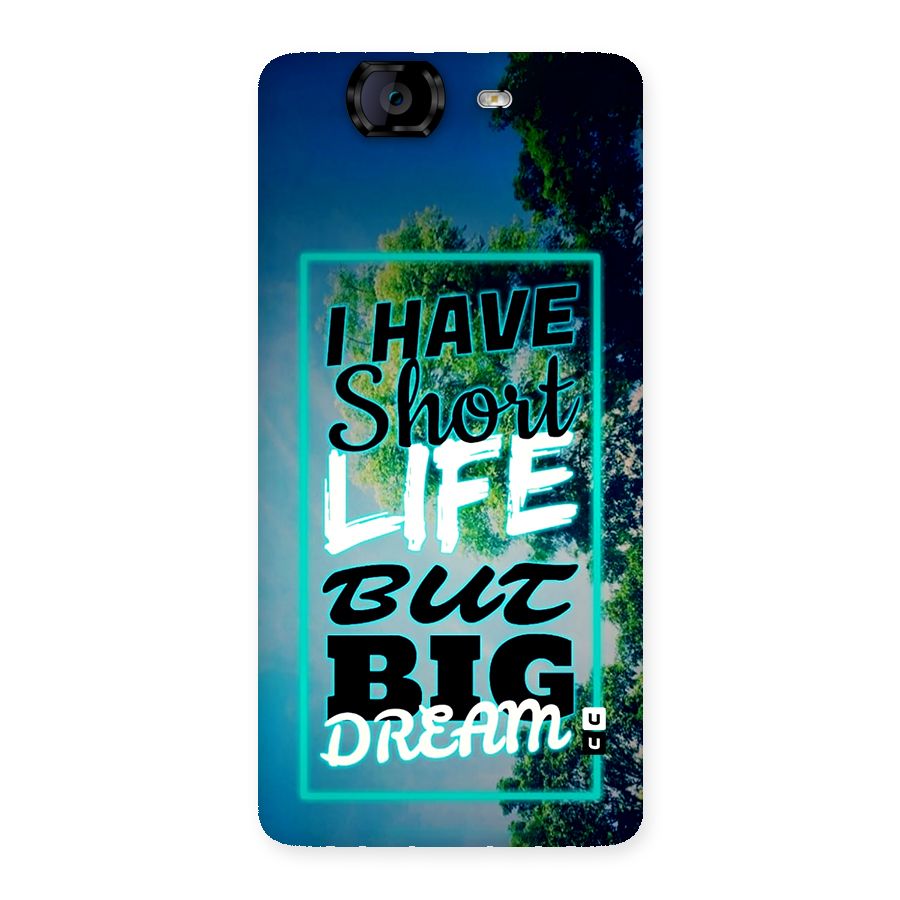 Short Life Big Dream Back Case for Canvas Knight A350
