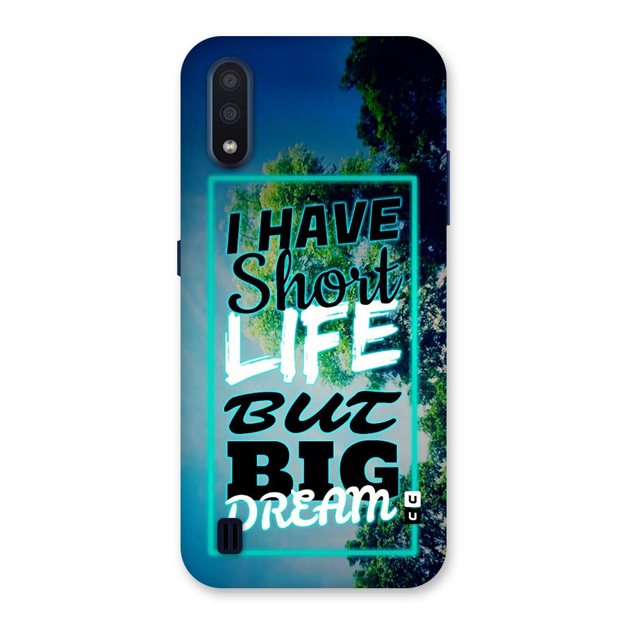 Short Life Big Dream Back Case for Galaxy M01